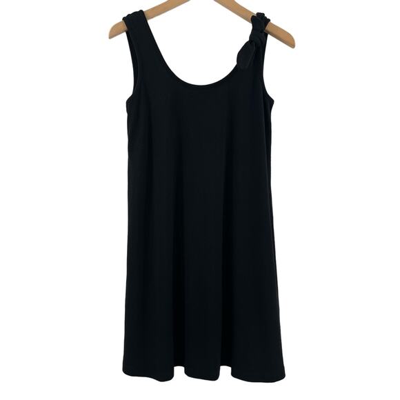 Marine Layer Dresses & Skirts - MARINE LAYER Lexi Rib Leah Dress Extra Small Black Ribbed One Bow Shoulder NWT